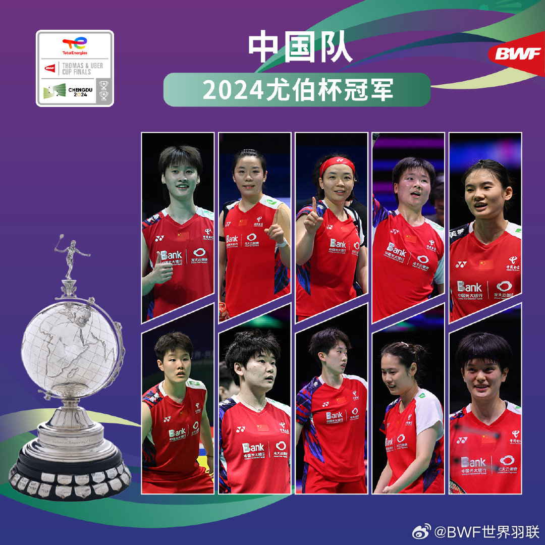 中国女队尤伯杯决赛3-0零封印尼队重夺冠军